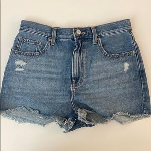 Uniqlo Blue Distressed Denim Shorts